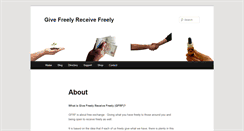 Desktop Screenshot of givefreelyreceivefreely.com